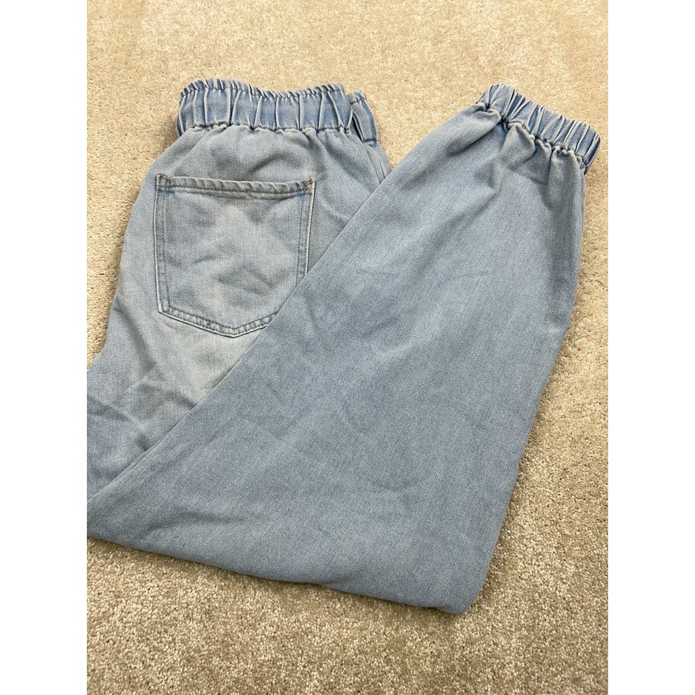 Forever 21 Jeans Women's Large Light Wash Denim Jogger Elastic Waist